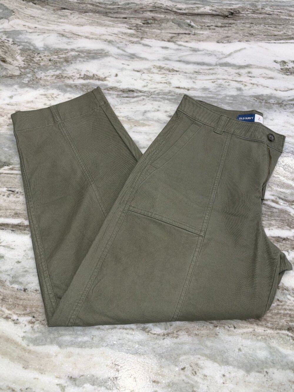 Old Navy Women's High Rise Barrel Leg Jeans Green Size 6 Tall